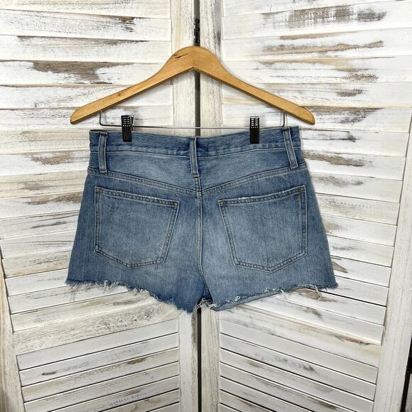 MADEWELL Women's Relaxed Denim Jean Shorts Rosemount Wash Destroyed Hem Size 26 - Picture 4 of 12